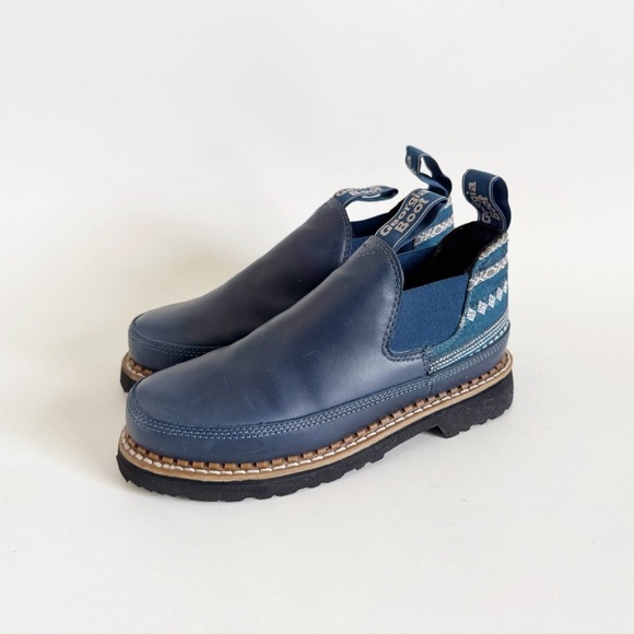 Georgia Giant Romeo Boot Women's US 7 Blue Leather Southwest Print Steel Toe - Picture 4 of 8